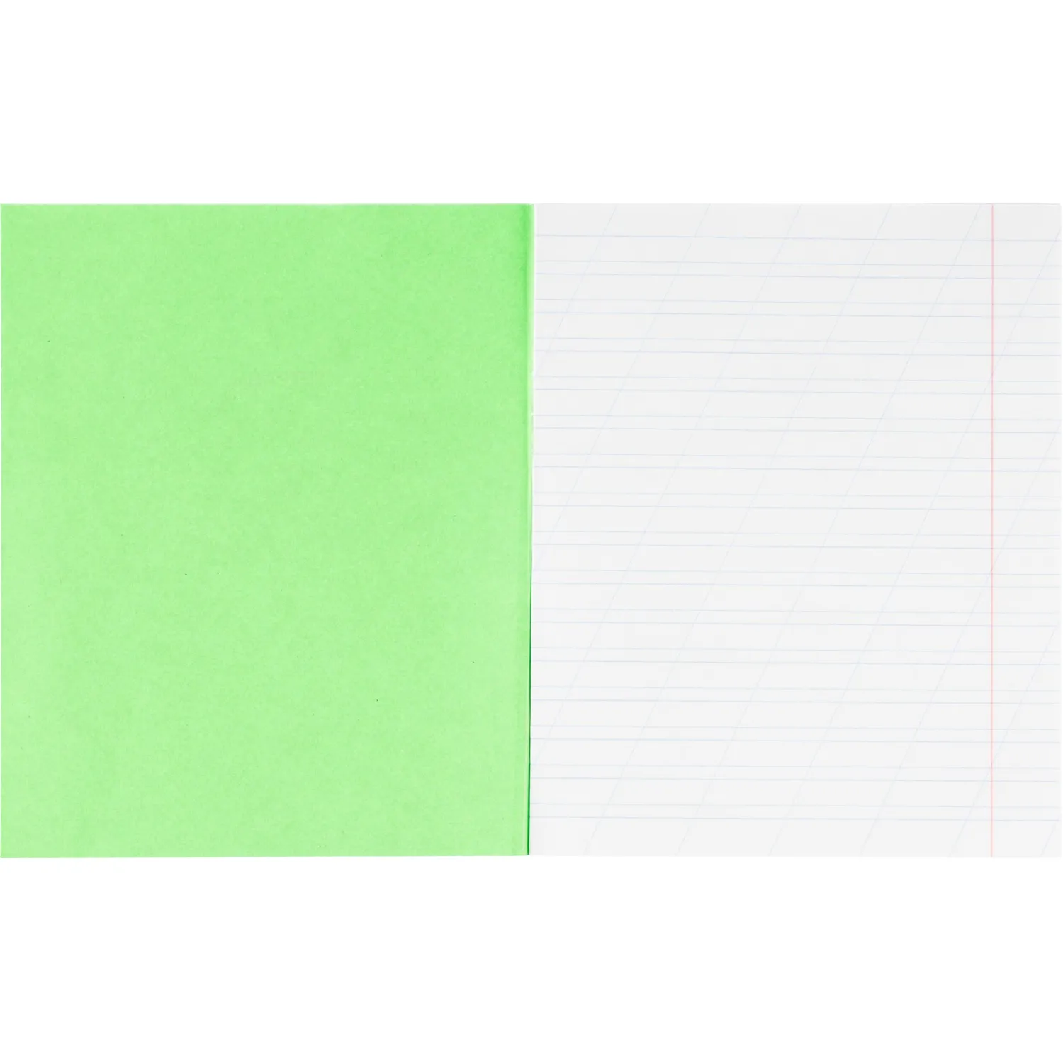 Тетрадь в зеленом офсете 12 л., косая линия уп. по 20 шт.,100% белизна - фото 4