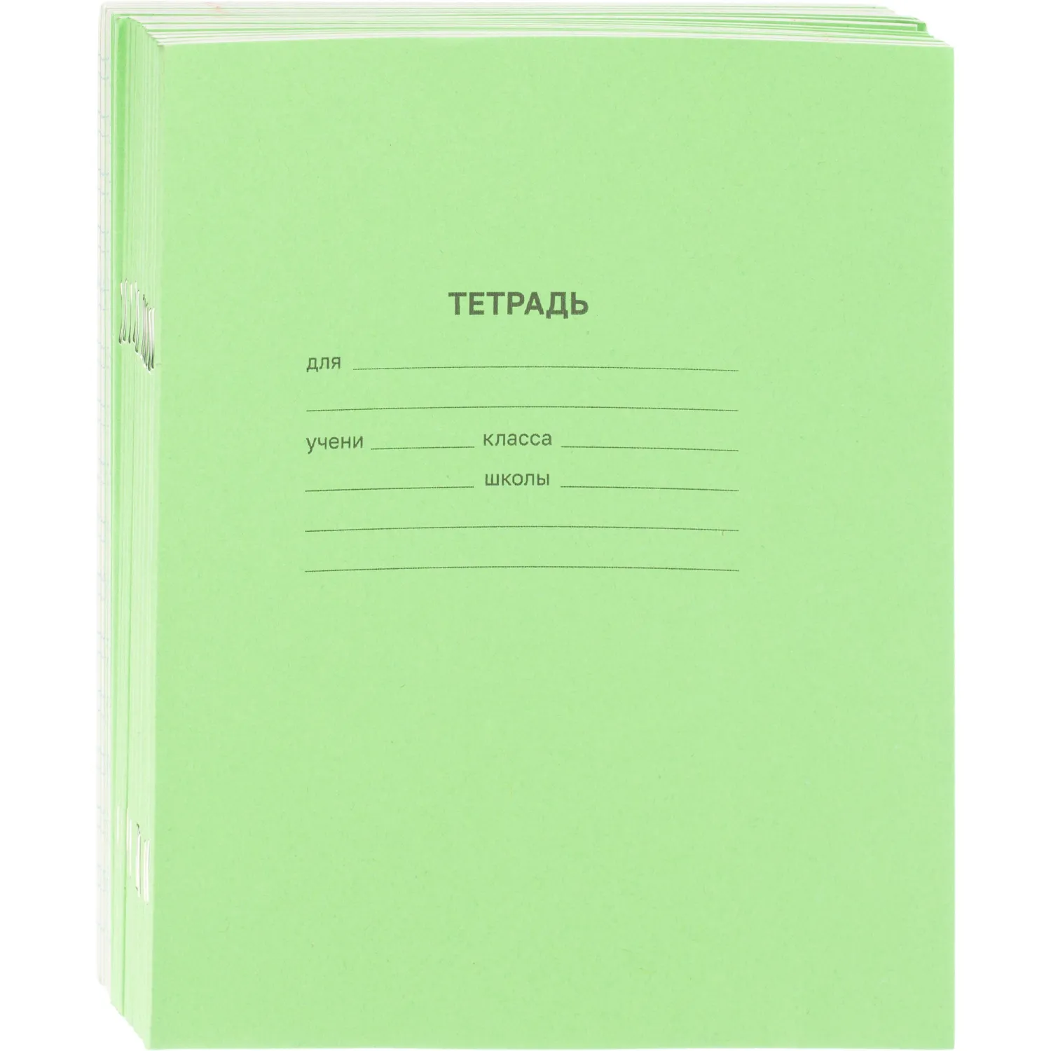 Тетрадь в зеленом офсете 12 л., косая линия уп. по 20 шт.,100% белизна - фото 9
