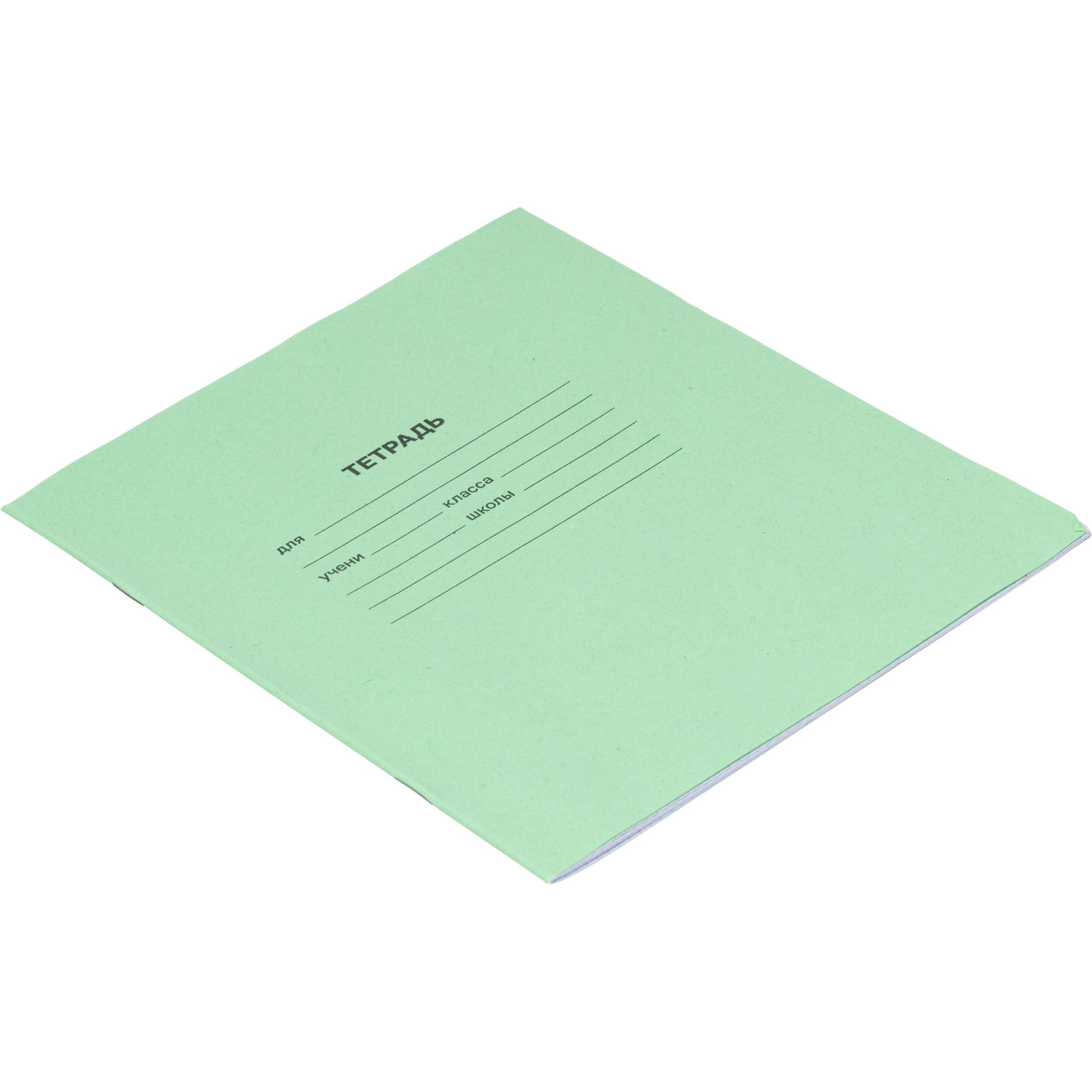 Тетрадь в зеленом офсете 12л,частая косая линия уп. по 20 шт.,100% белизна - фото 5