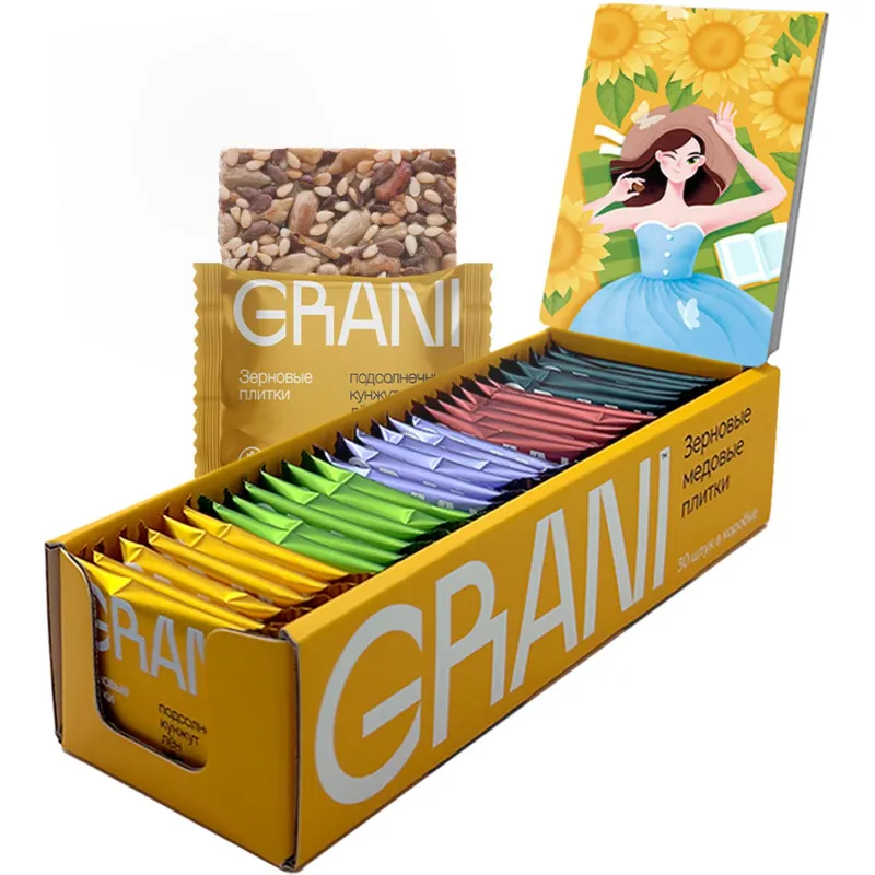 Зерновые плитки медовые GRANI ассорти 7гx30шт/уп 880690/880744 - фото 3