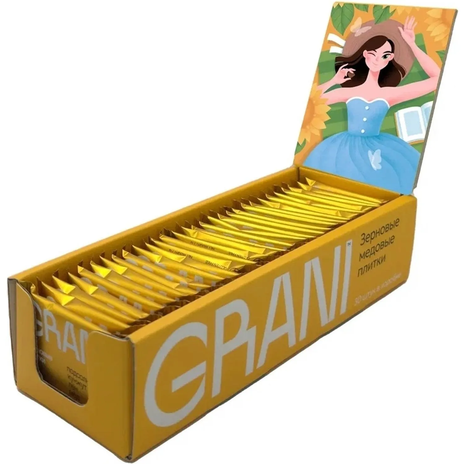 Зерновые плитки медовые GRANI 7гx30шт/уп 880706/880751 - фото 1