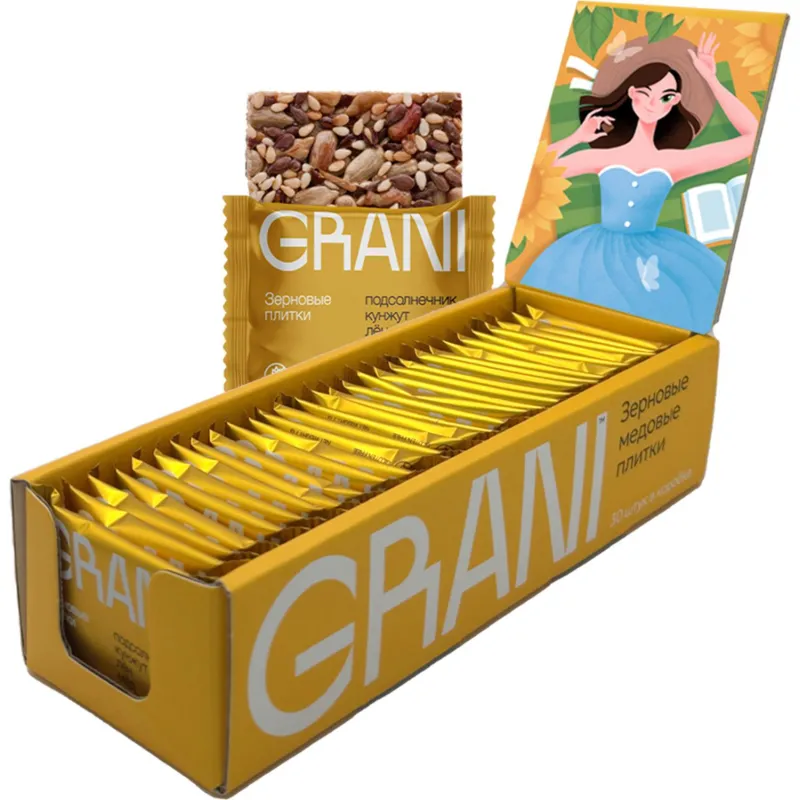Зерновые плитки медовые GRANI 7гx30шт/уп 880706/880751 - фото 8