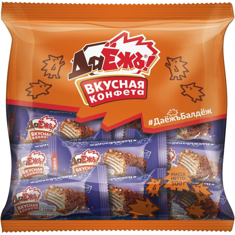 Конфеты ДаЁжъ light со вкусом шоколадного брауни, 500г - фото 1