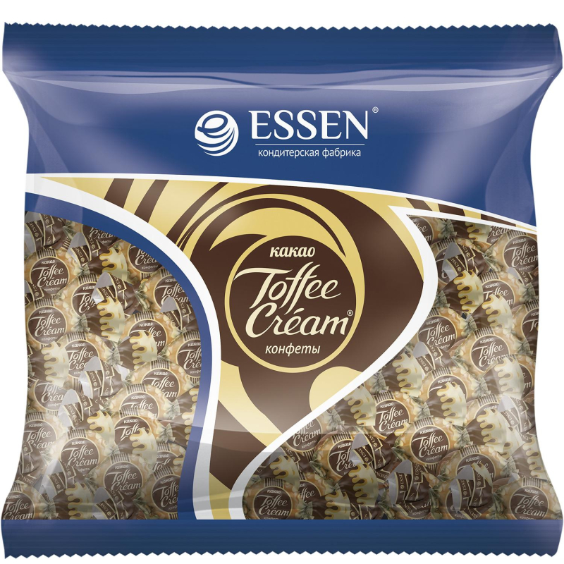 Конфеты Toffee Cream с кремовой начинкой со вкусом какао, 500г - фото 1