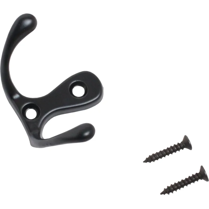 Вешалка настенная УЗК_Крючок трехрожковый СТАНДАРТ 002 BL (15437)мат.черный - фото 1