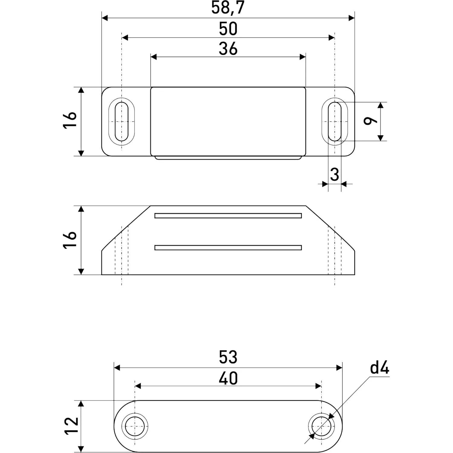 Накладка УЗК_магнит мебельный StahlBuro 60х15 (15936) компл-4шт белый - фото 4