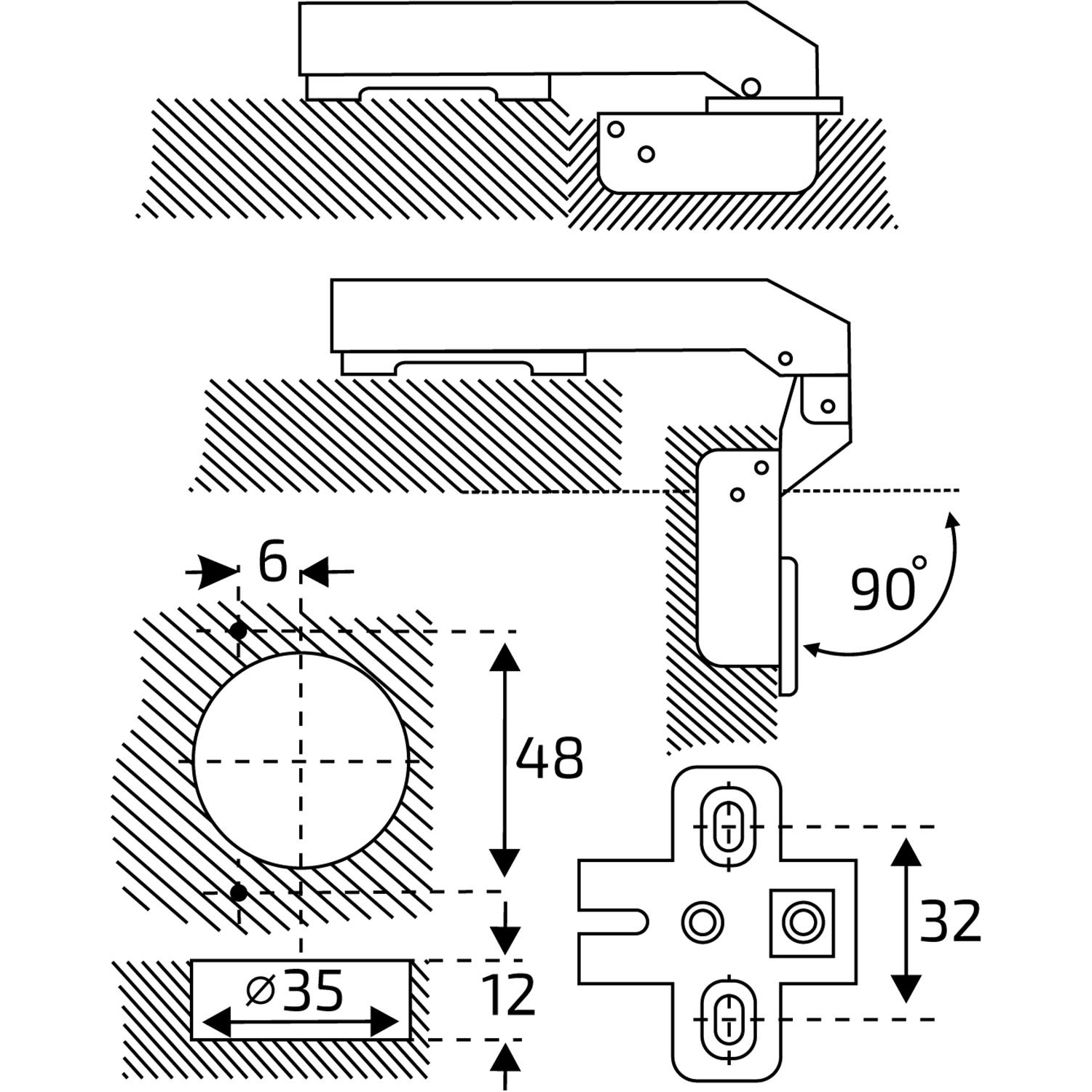 Петля УЗК_StahlBuro 8,5х6,2 1108-90 Slide-On (15912) компл-2шт - фото 4
