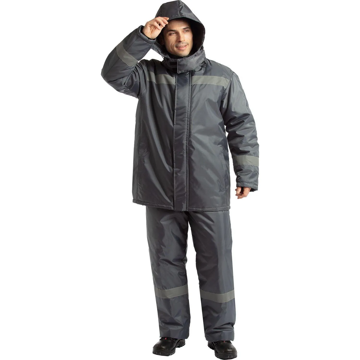 Костюм зим муж (куртка, пк) з48 серый 96-100/158-164 - фото 7