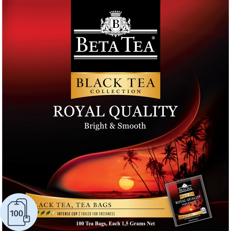 Чай Beta Tea Королевское качество черный 1,5гx100пак - фото 1