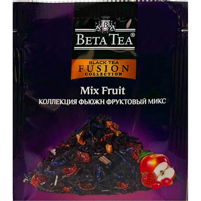 Чай Beta Tea Фьюжн Фруктовый микс черный 1,5гx100пак - фото 2
