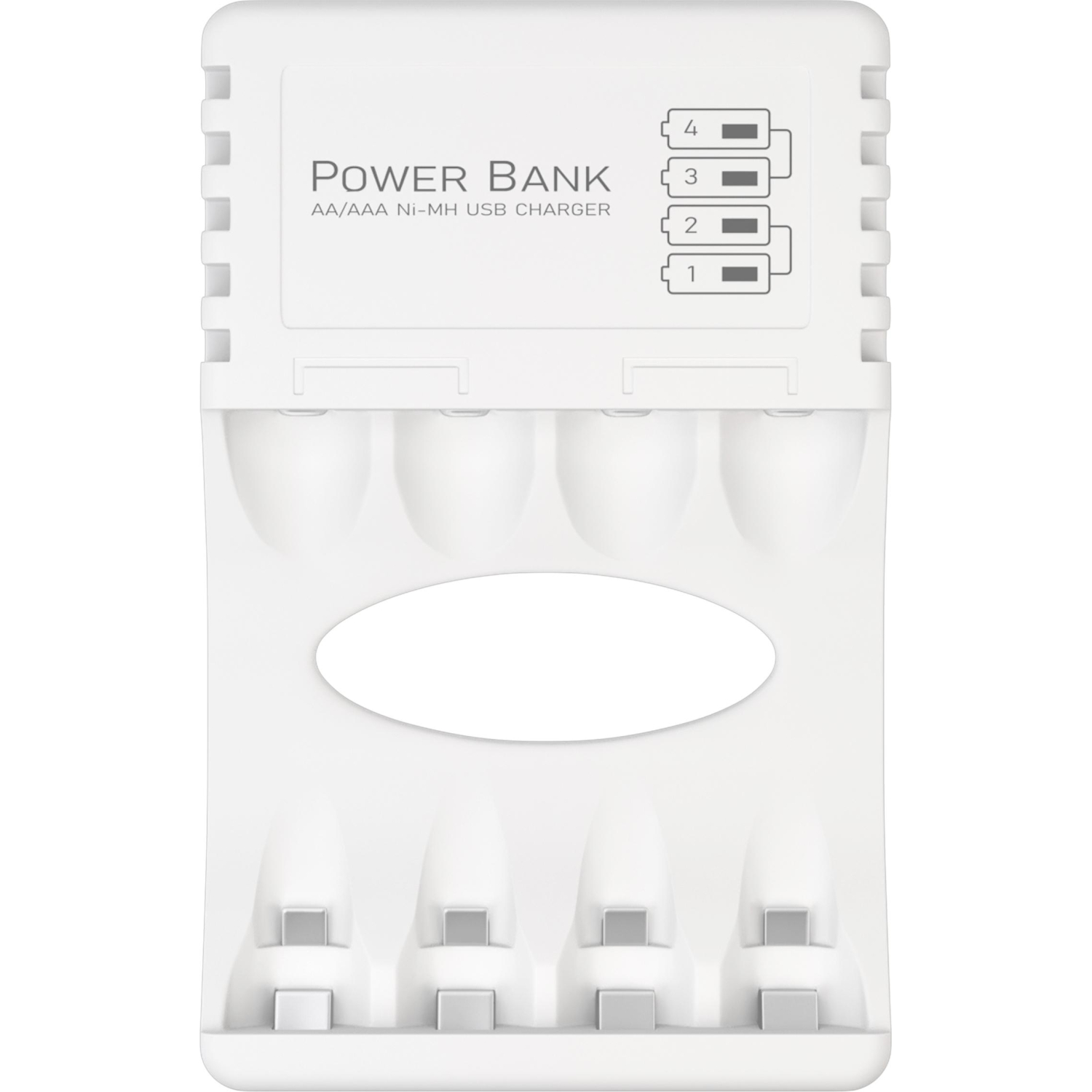 Зарядное устройство GP 270AAHC/CPB-2CR4, 4 слота + 4 акк. 2700 mAh - фото 1