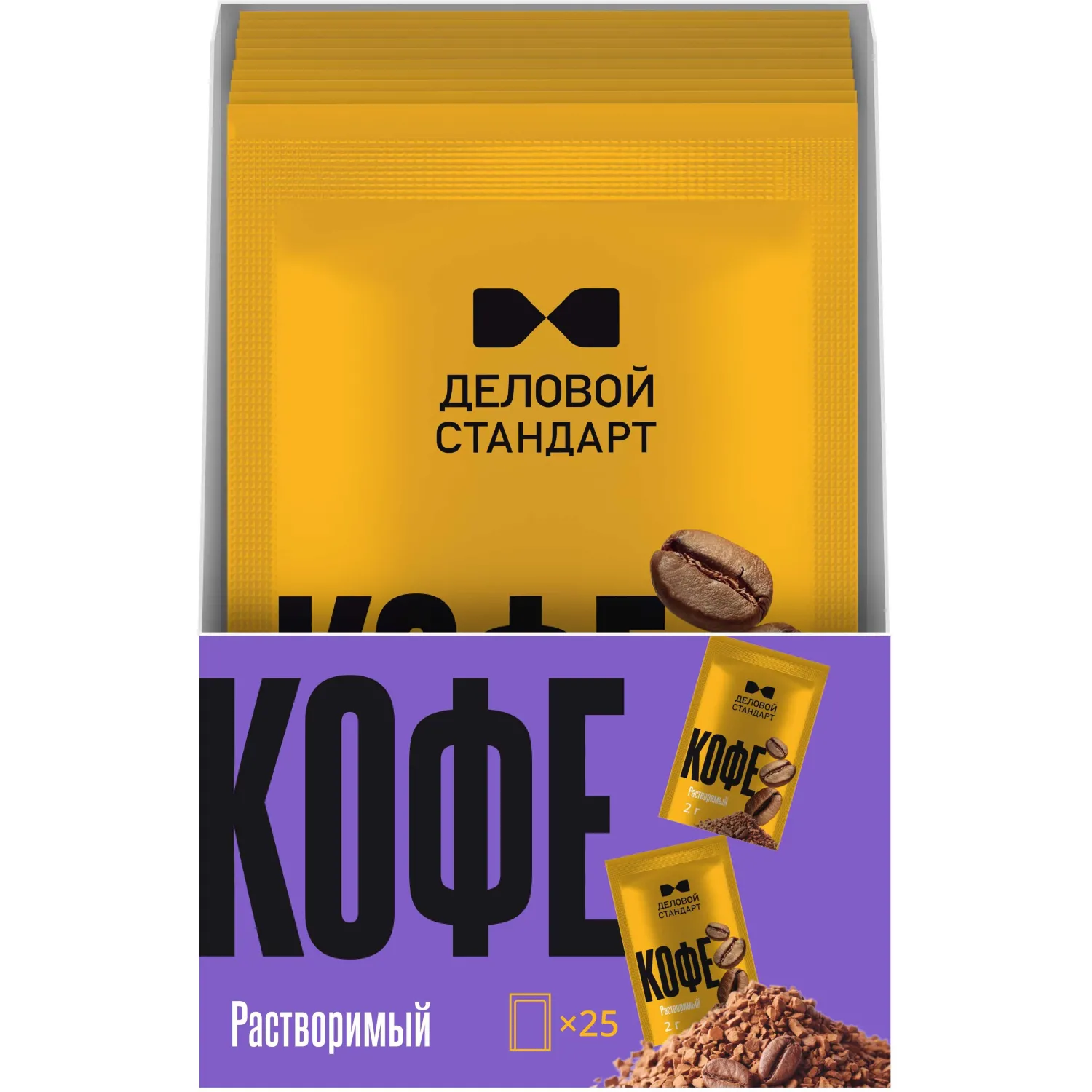 Кофе растворимый Деловой Стандарт порционный 2гх25шт/уп - фото 1