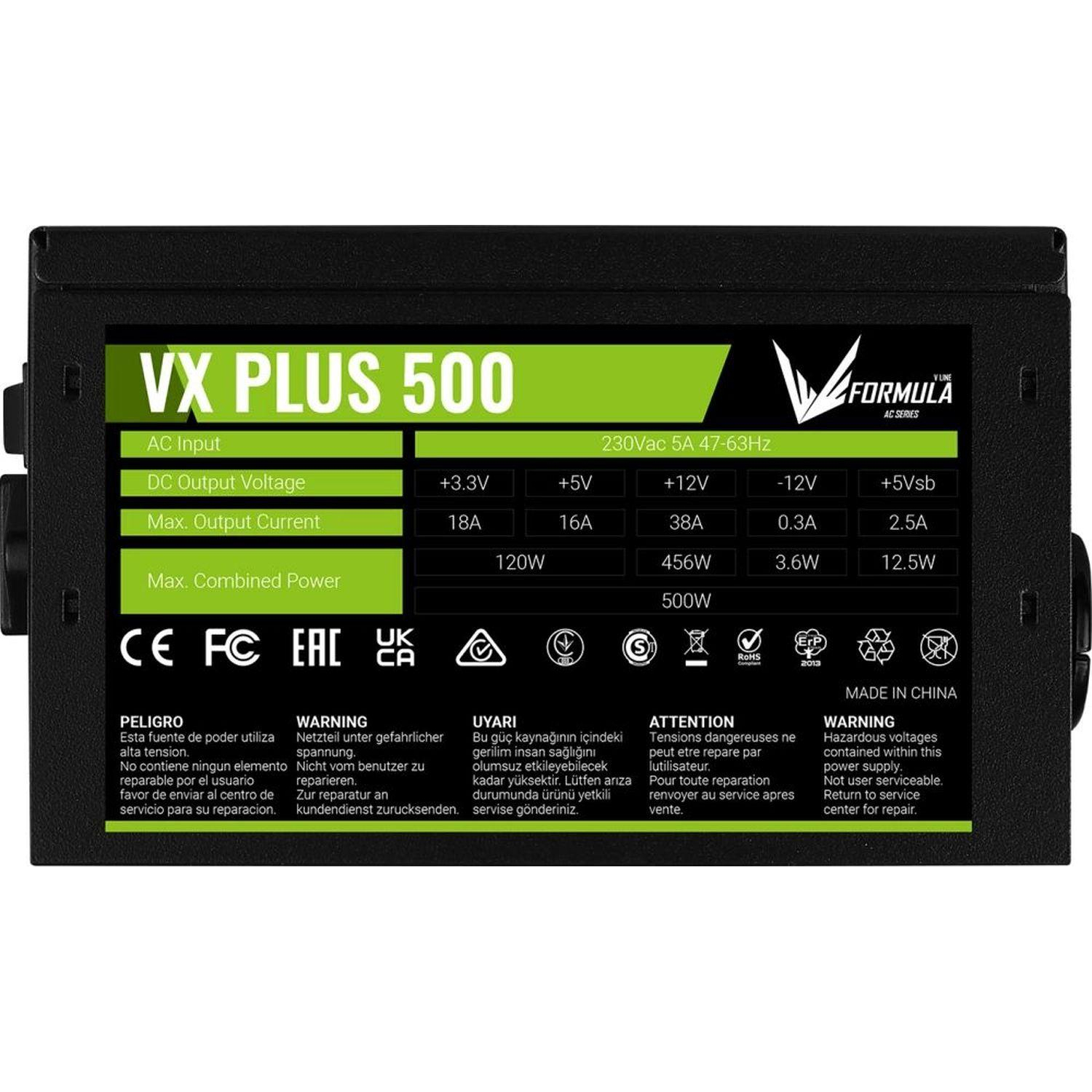 Блок питания Formula ATX 500W AC VX PLUS (20+4pin)(VX PLUS 500) - фото 3