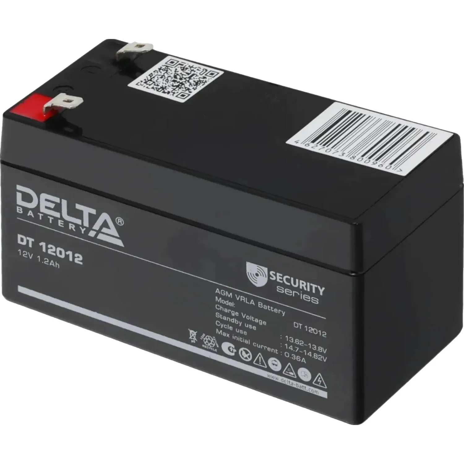 Батарея для ИБП Delta DT 12012 12В/1.2Ah, F1 (97x44x53мм) - фото 2