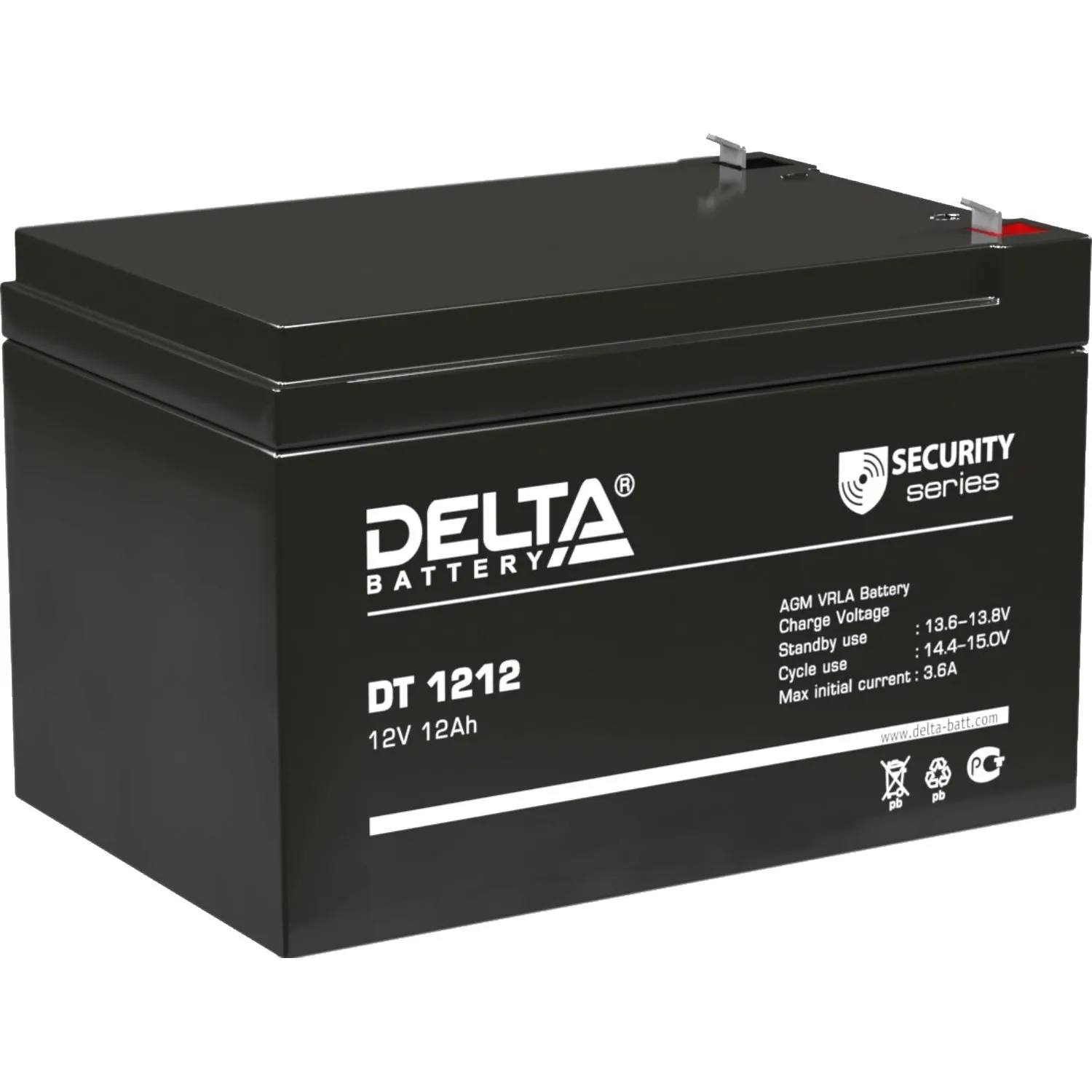 Батарея для ИБП Delta DT 1212 12В/12, F2 (151x98x95мм) - фото 1