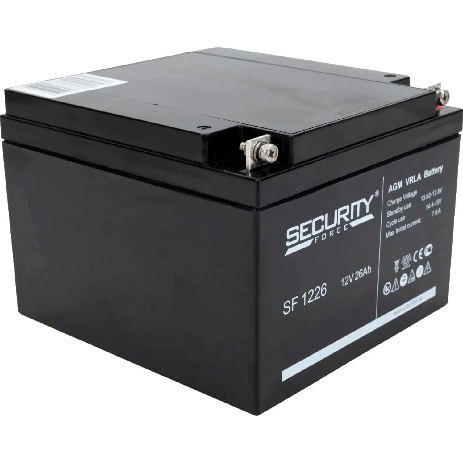 Батарея для ИБП Security Force SF 1226 12В/26, болт М6 (166x175x126мм) - фото 3