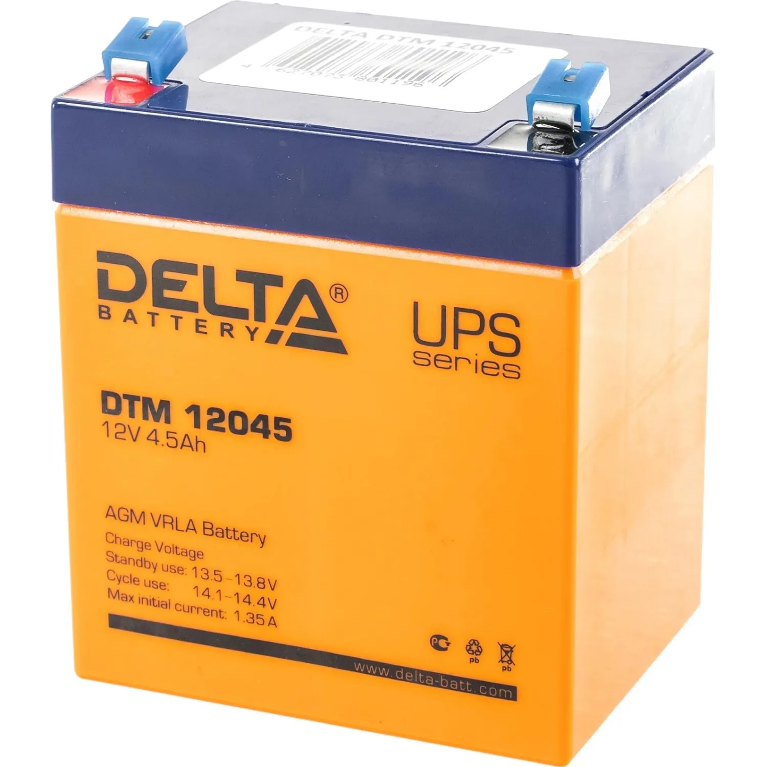 Батарея для ИБП Delta DTM 12045 12В/4.5, F1 (90x70x101мм) - фото 2