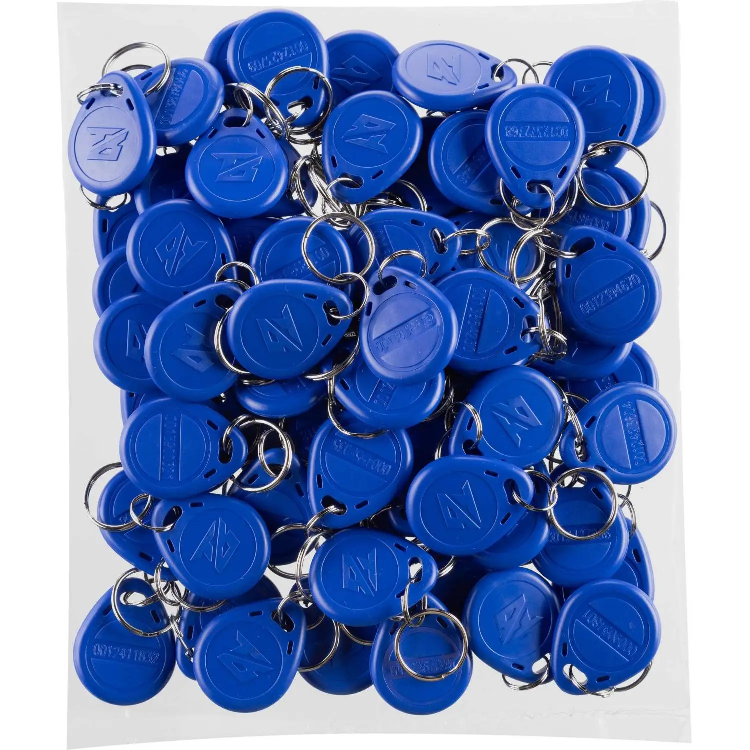 Брелок бесконтактный Bigtech EM-Marine чтение, с номером синий (100шт/уп) - фото 4