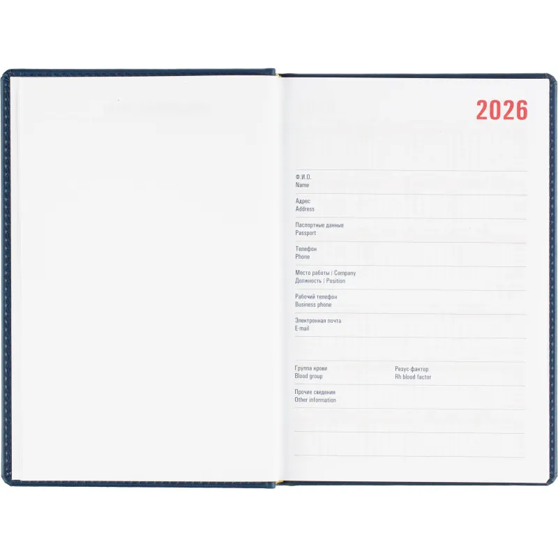 Ежедневник датированный 2026 Attache А5, 180л, 143х210мм, Сиам, синий - фото 6