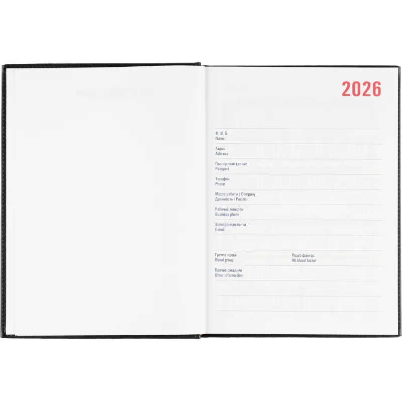 Ежедневник датированный 2026 АТТАСНЕ А4, 176л, 200х270мм, Каньон, черный - фото 6