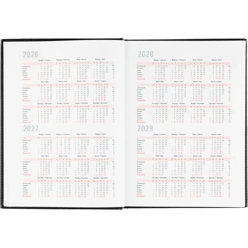 Ежедневник датированный 2026 АТТАСНЕ А4, 176л, 200х270мм, Каньон, черный - фото 7