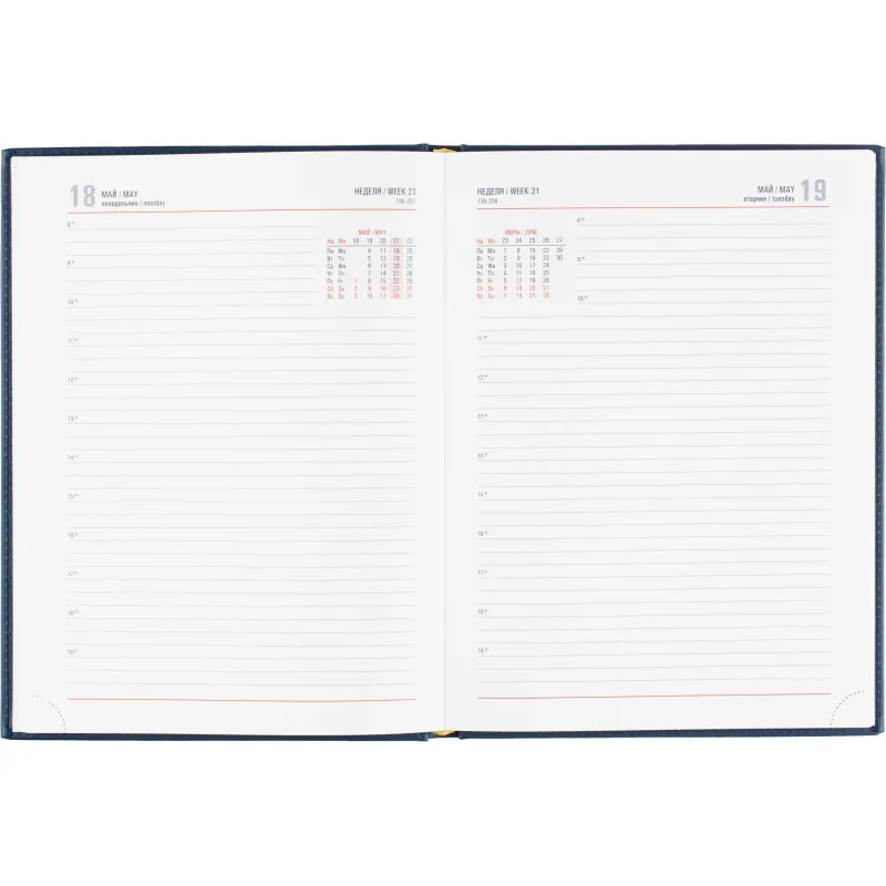 Ежедневник датированный 2026 АТТАСНЕ А4, 176л, 200х270мм, Сиам синий - фото 13