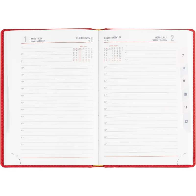Ежедневник датированный 2026 АТТАСНЕ А5, 180л, 143х210мм, Сиам красный - фото 13