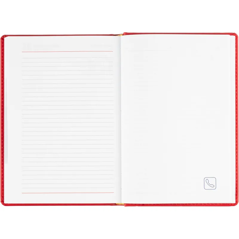 Ежедневник датированный 2026 АТТАСНЕ А5, 180л, 143х210мм, Сиам красный - фото 15