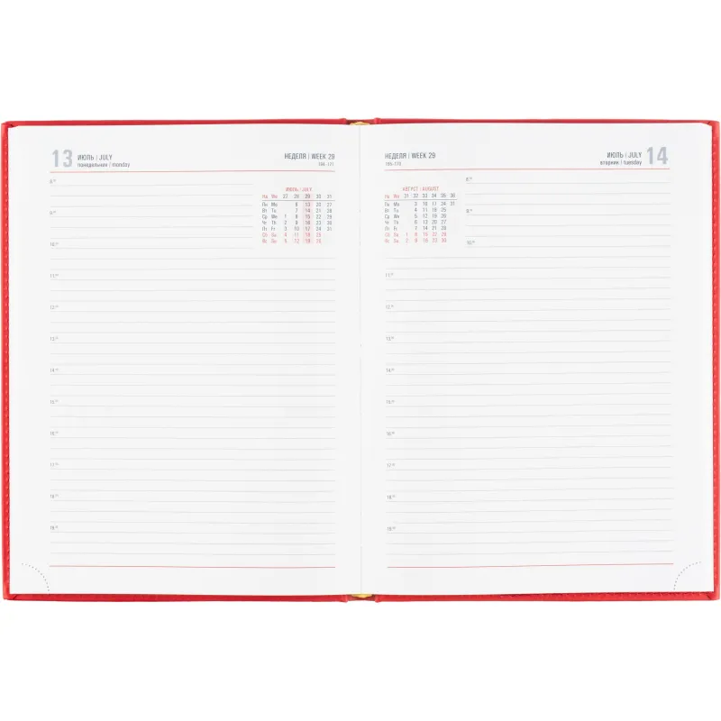 Ежедневник датированный 2026 АТТАСНЕ А4, 176л, 200х270мм, Сиам красный - фото 13