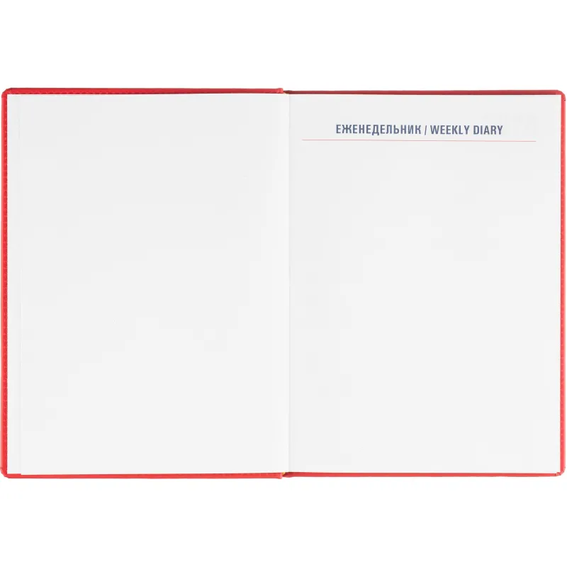 Еженедельник датированный 2026 АТТАСНЕ А4, 72л, 200х270мм, Сиам красный - фото 5