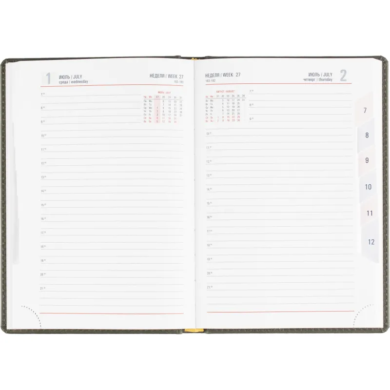 Ежедневник датированный 2026 АТТАСНЕ А5, 180л, 143х210мм, Сиам серый - фото 13