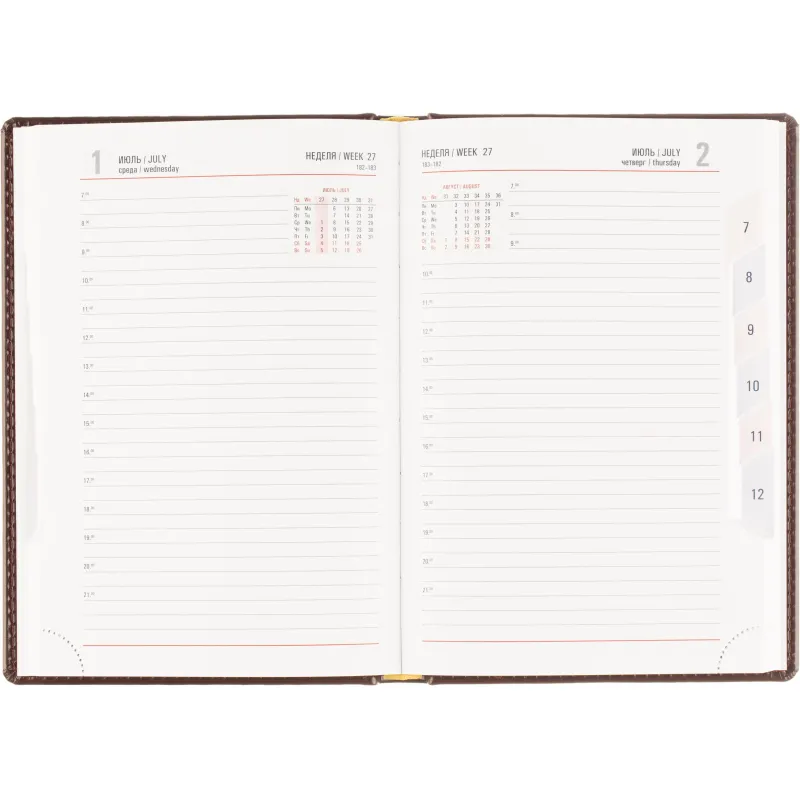Ежедневник датированный 2026 АТТАСНЕ А5, 180л, 142х210мм, Каньон бордовый - фото 13