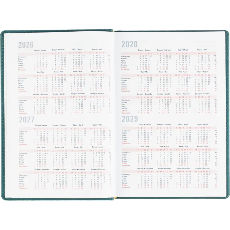 Ежедневник датированный 2026 АТТАСНЕ А5, 180л, 143х210мм, Сиам бирюзовый - фото 7