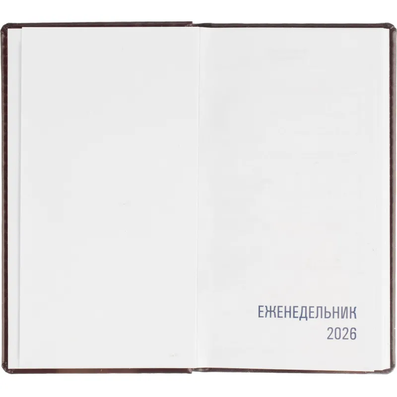 Еженедельник датированный 2026 АТТАСНЕ 64л, 90х160мм,карм.верт,Каньон бордо - фото 5