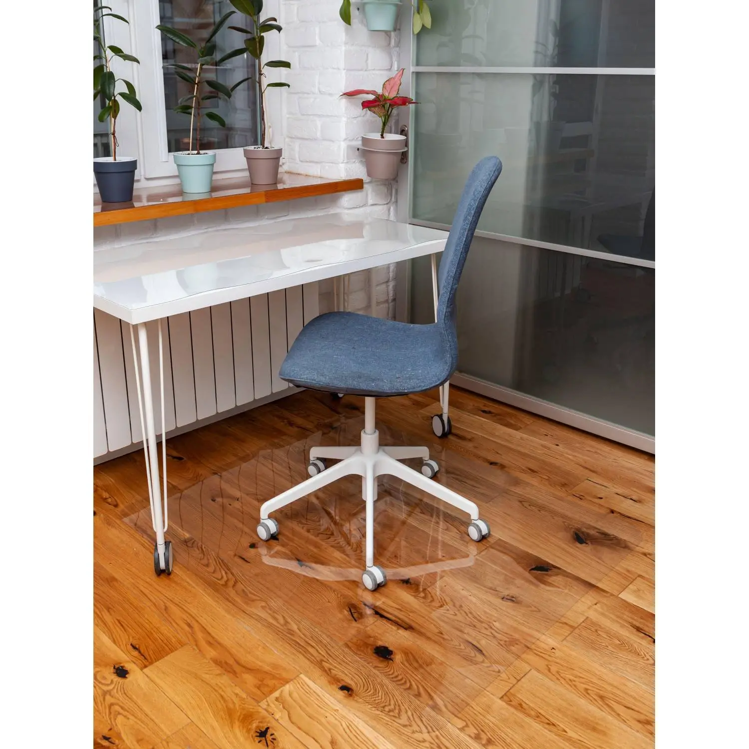 Коврик напольный BSL_Echair прозрачный, гладкий, ПЭТ  900х1200х0,7мм - фото 1