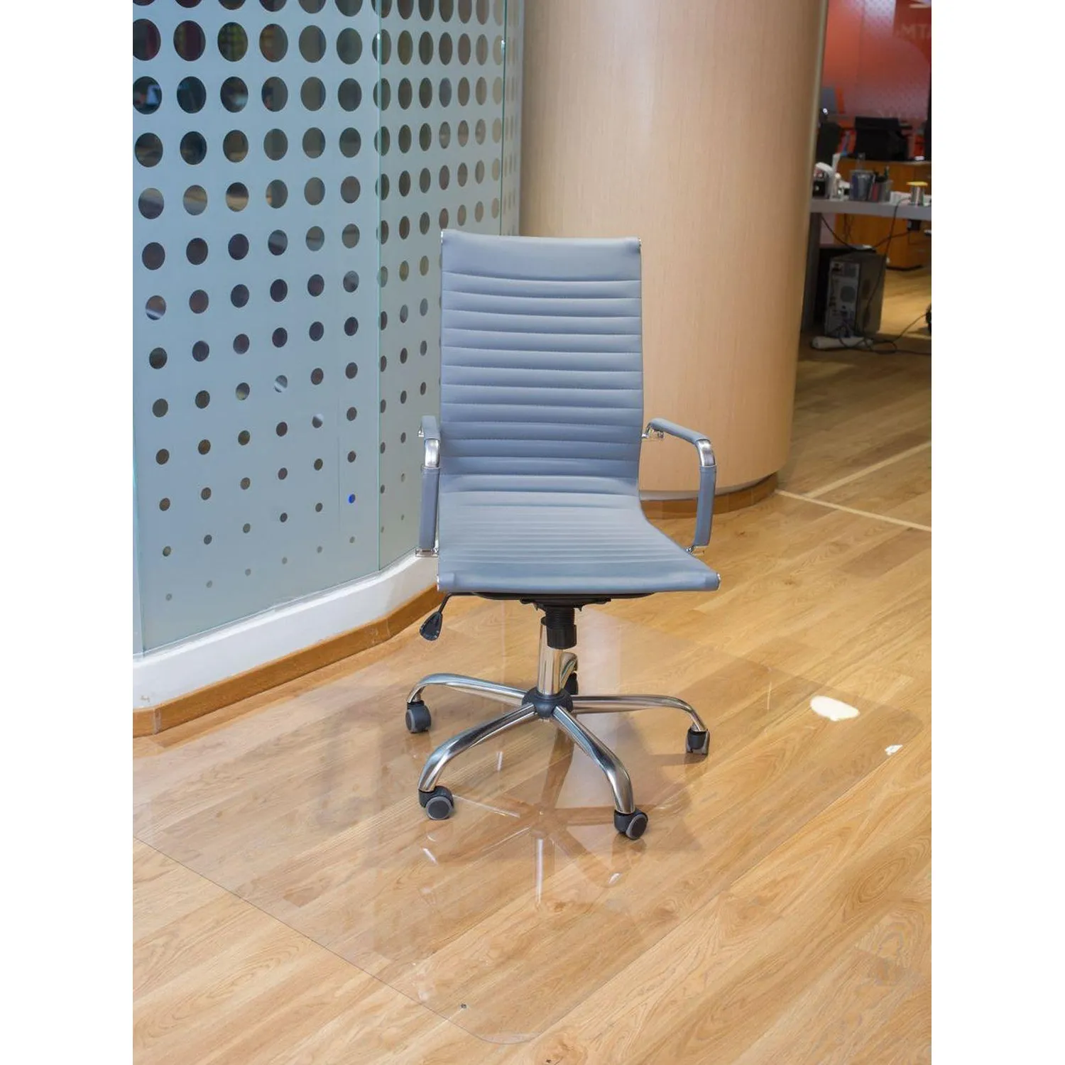 Коврик напольный BSL_Echair прозрачный, гладкий, ПЭТ  900х1200х0,7мм - фото 3