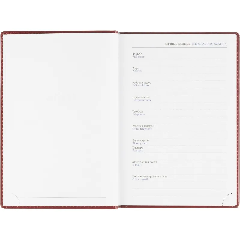 Ежедневник датированный 2026, бордо, А5, 148x218 мм, 352 стр,АТТАСНЕ Agenda - фото 8