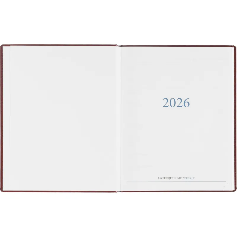 Еженедельник датированный 2026, бордо,А4, 213х265 мм,160 стр,Agenda - фото 5