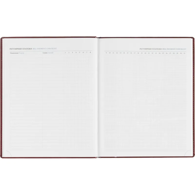 Еженедельник датированный 2026, бордо,А4, 213х265 мм,160 стр,Agenda - фото 10