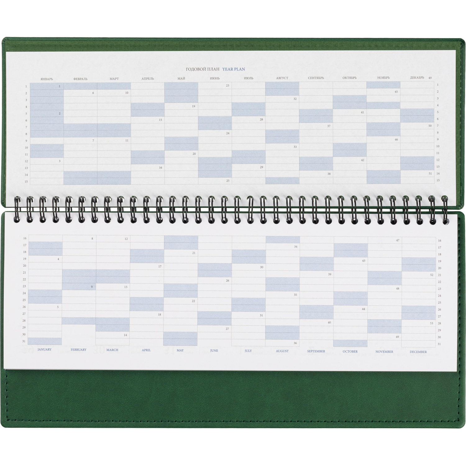 Планинг датированный 2026, зеленый 303х150 мм, 120 стр,АТТАСНЕ Вива - фото 5