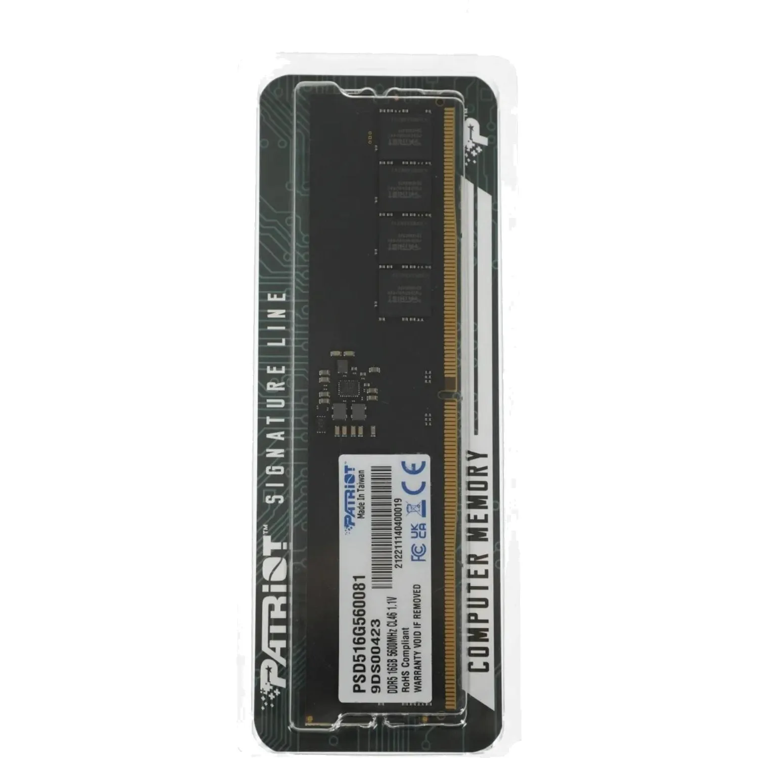 Модуль памяти Patriot DDR5 DIMM 16Gb 5600Мгц(PSD516G560081) - фото 5