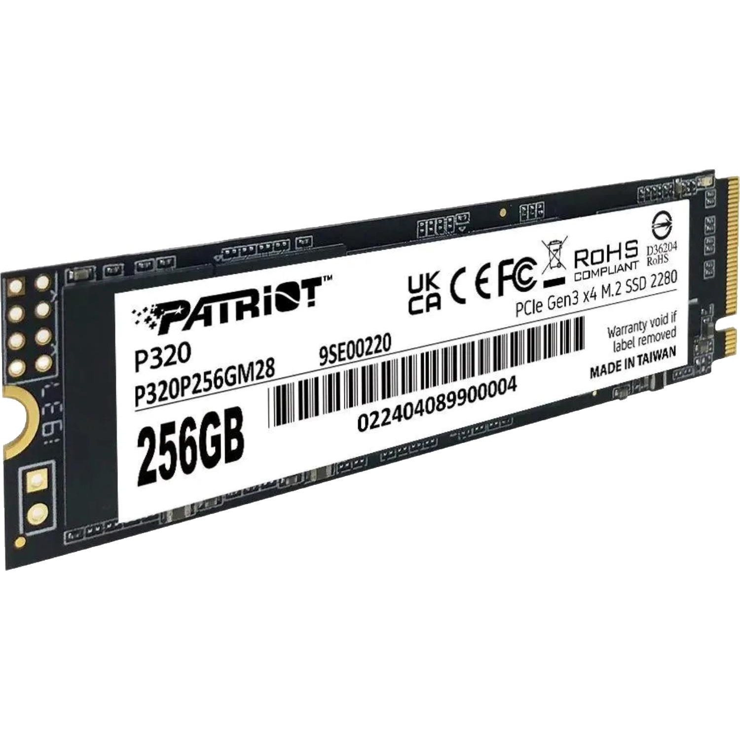 SSD накопитель Patriot P320 256GB M.2 2280 PCIe 3.0 x4(P320P256GM28) - фото 3