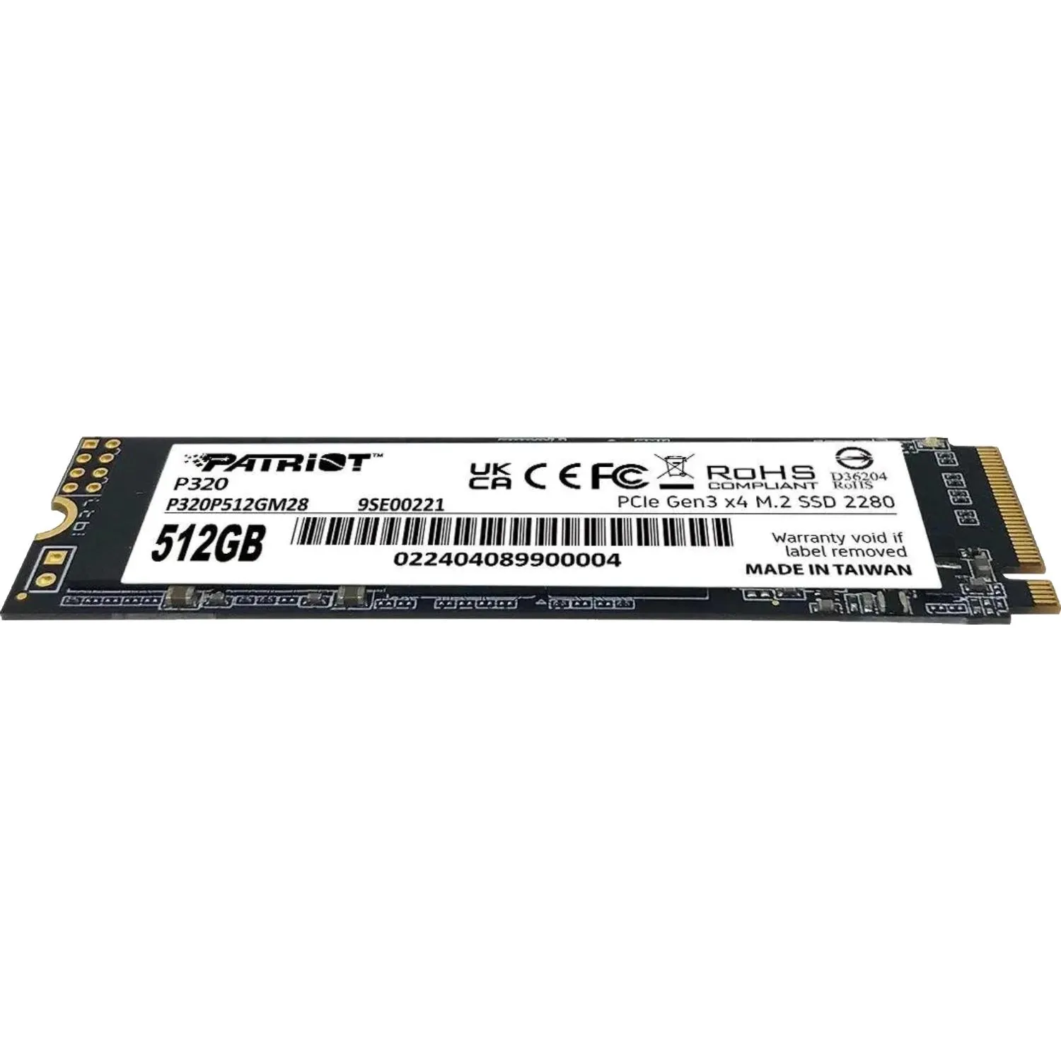 SSD накопитель Patriot P320 512GB M.2 2280 PCIe 3.0 x4(P320P512GM28) - фото 4