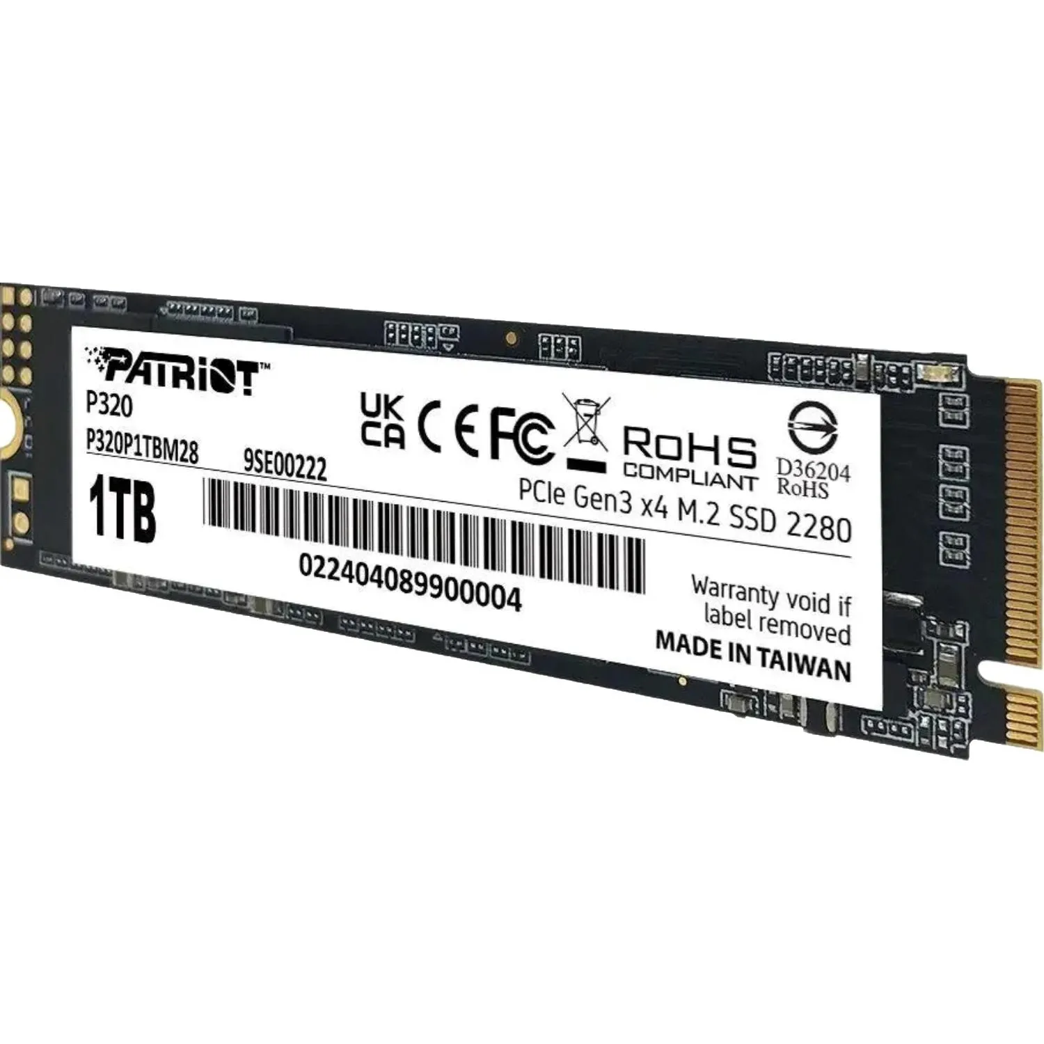 SSD накопитель Patriot P320 1TB M.2 2280 PCIe 3.0 x4(P320P1TBM28) - фото 4