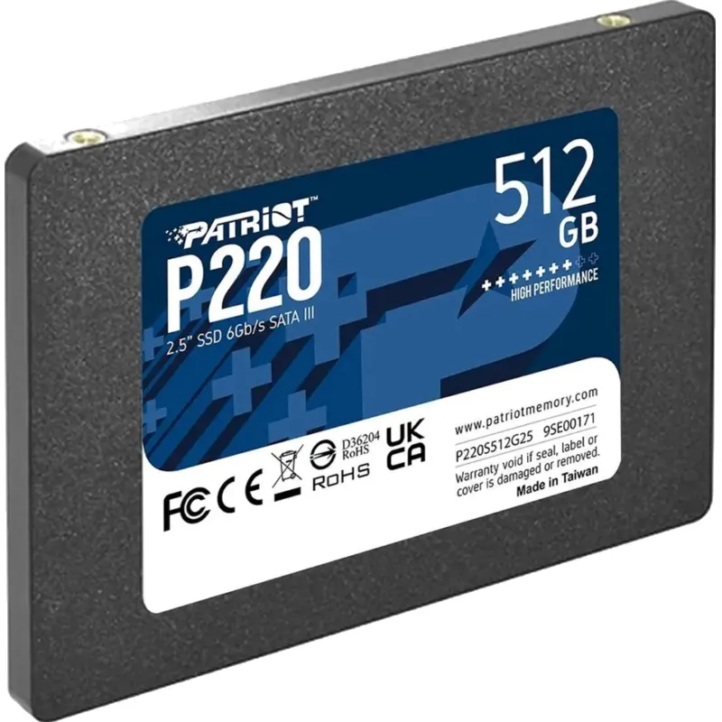SSD накопитель Patriot P220 512GB 2.5 SATA(P220S512G25) - фото 3