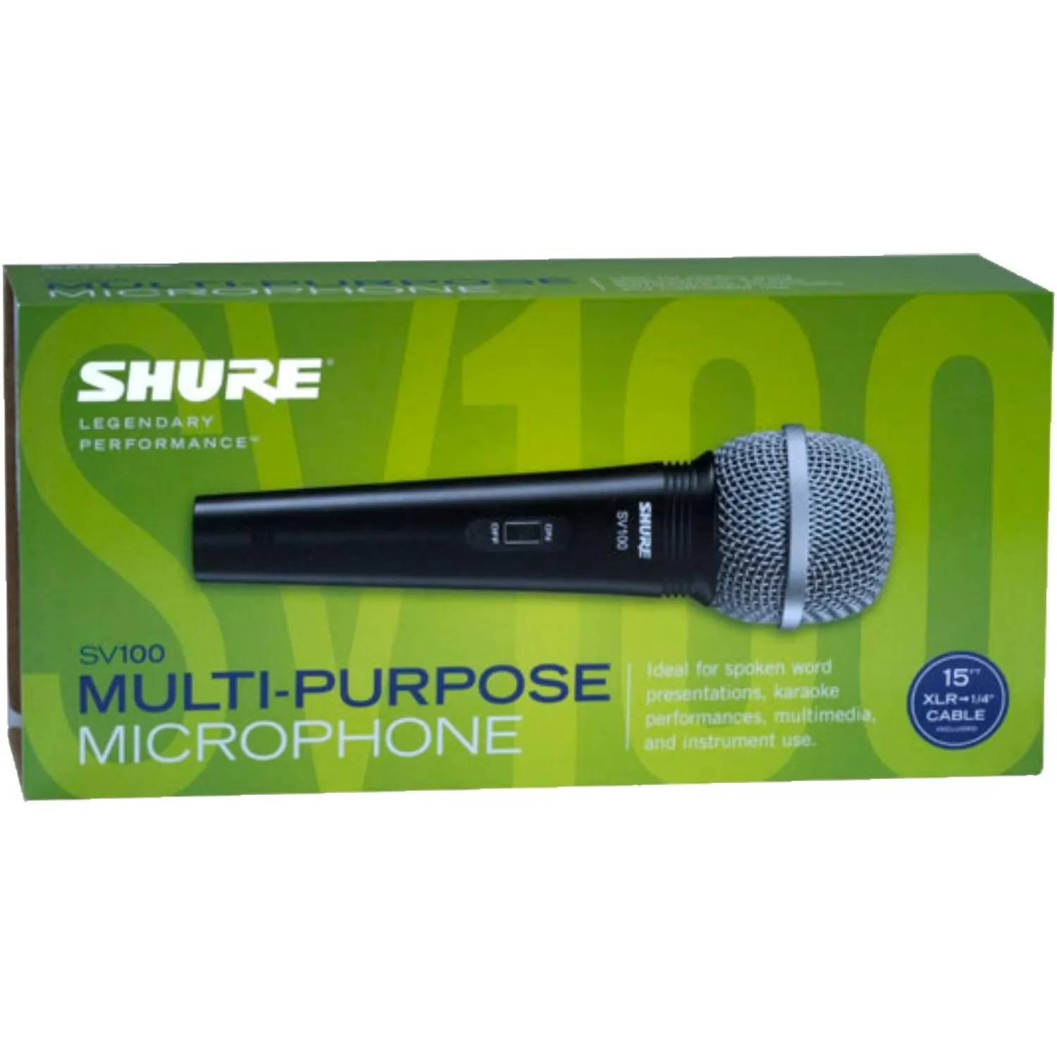 Микрофон Shure SV100-A, вокально-речевой с выкл. и каб.XLR-6.3 мм Jack - фото 2