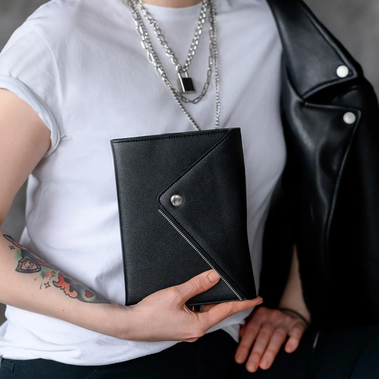 Ежедневник недатированный IF 14х20см 160л, съемн,обл, Grunge I1188/black - фото 8