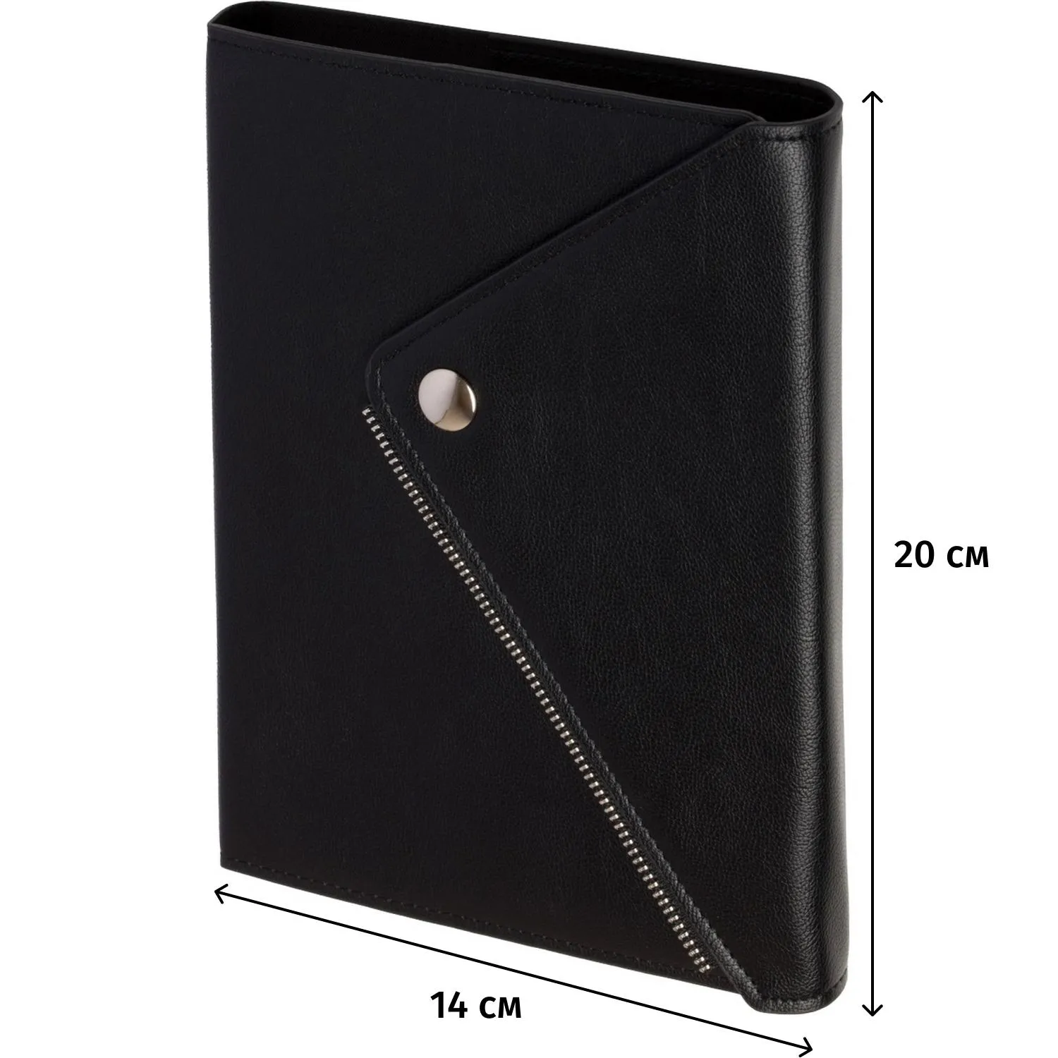 Ежедневник недатированный IF 14х20см 160л, съемн,обл, Grunge I1188/black - фото 9