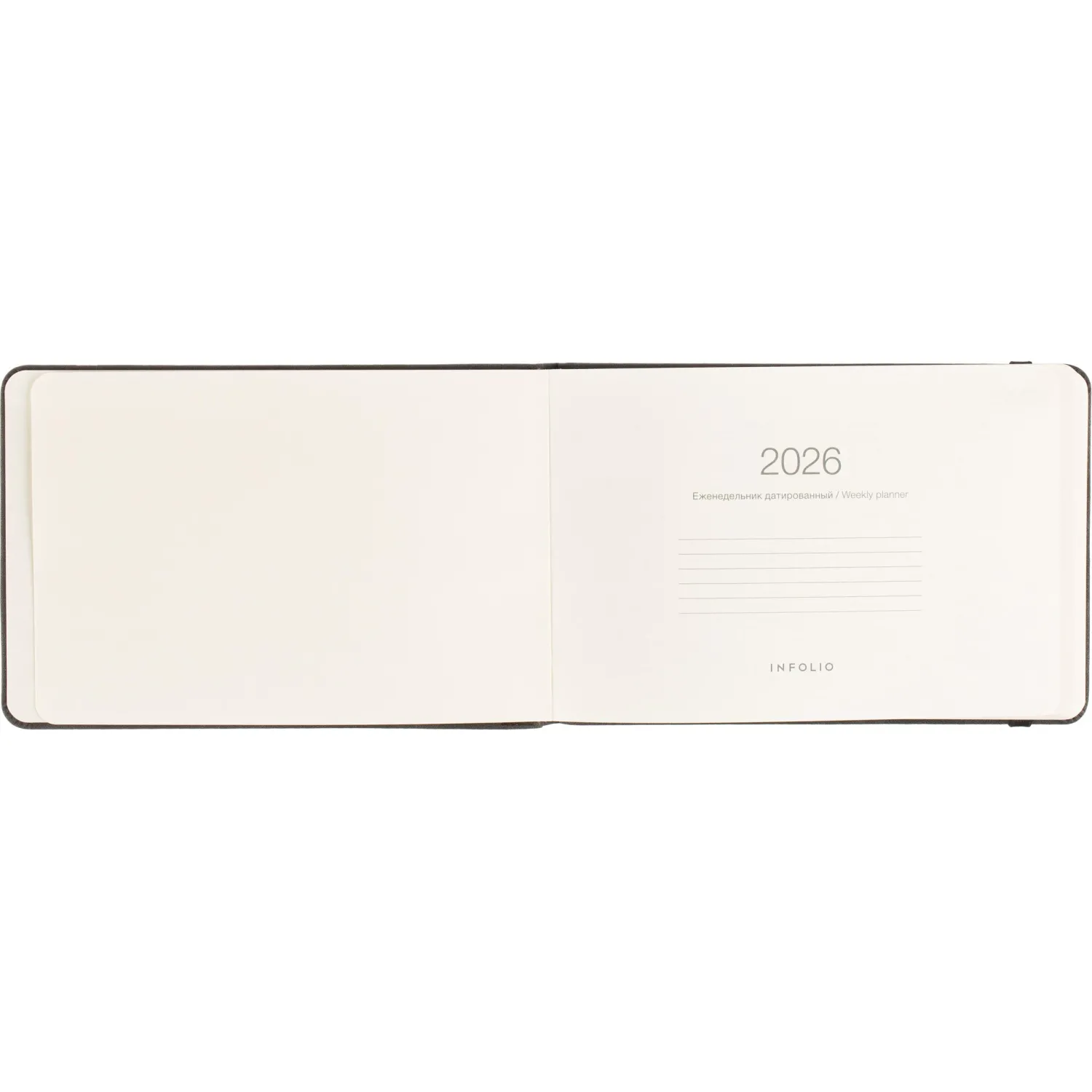 Еженедельник датированный 2026 IF 16х105см 64л, тв с рез, Grace I1803/black - фото 5