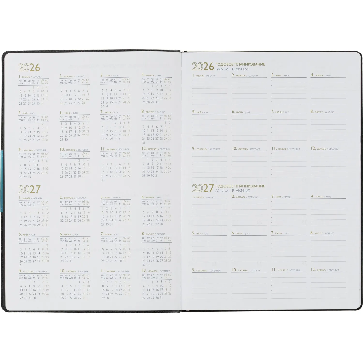 Ежедневник датированный 2026 ESCALADA А4 (210х297мм), 120л, черный 70205 - фото 7